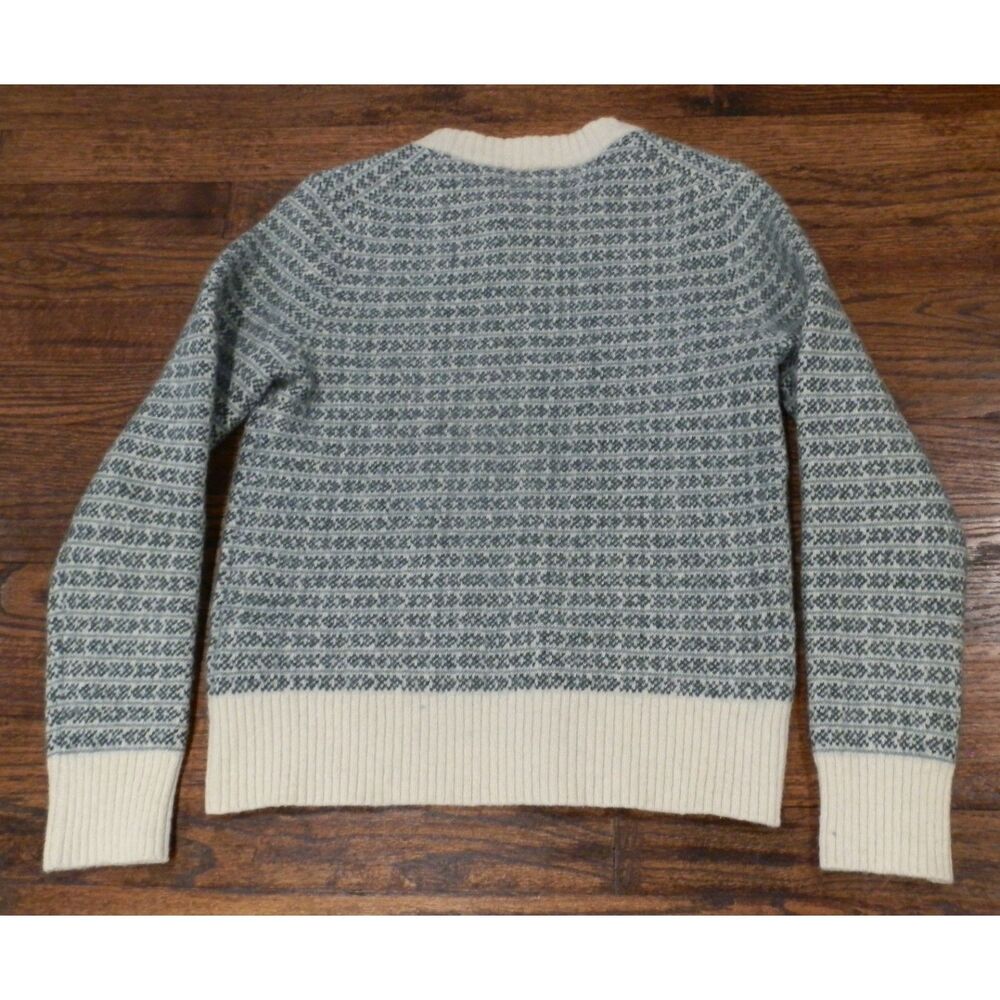 Patagonia Recycled Wool Sweater Crewneck Green Cream Women's Size Small - Picture 3 of 3